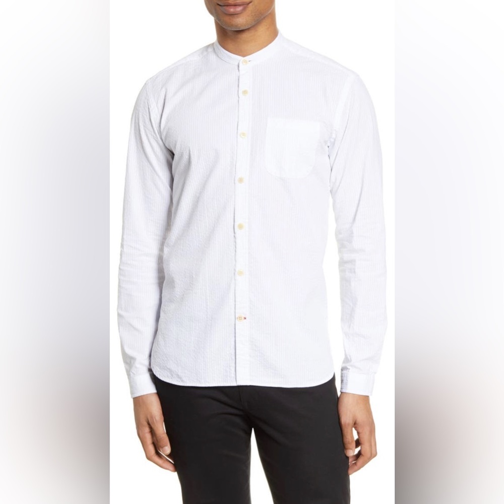 Oliver Spencer Band Collar Dress Shirt (Size 15.5, M)